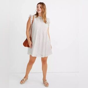 Madewell White Eyelet Mini Dress